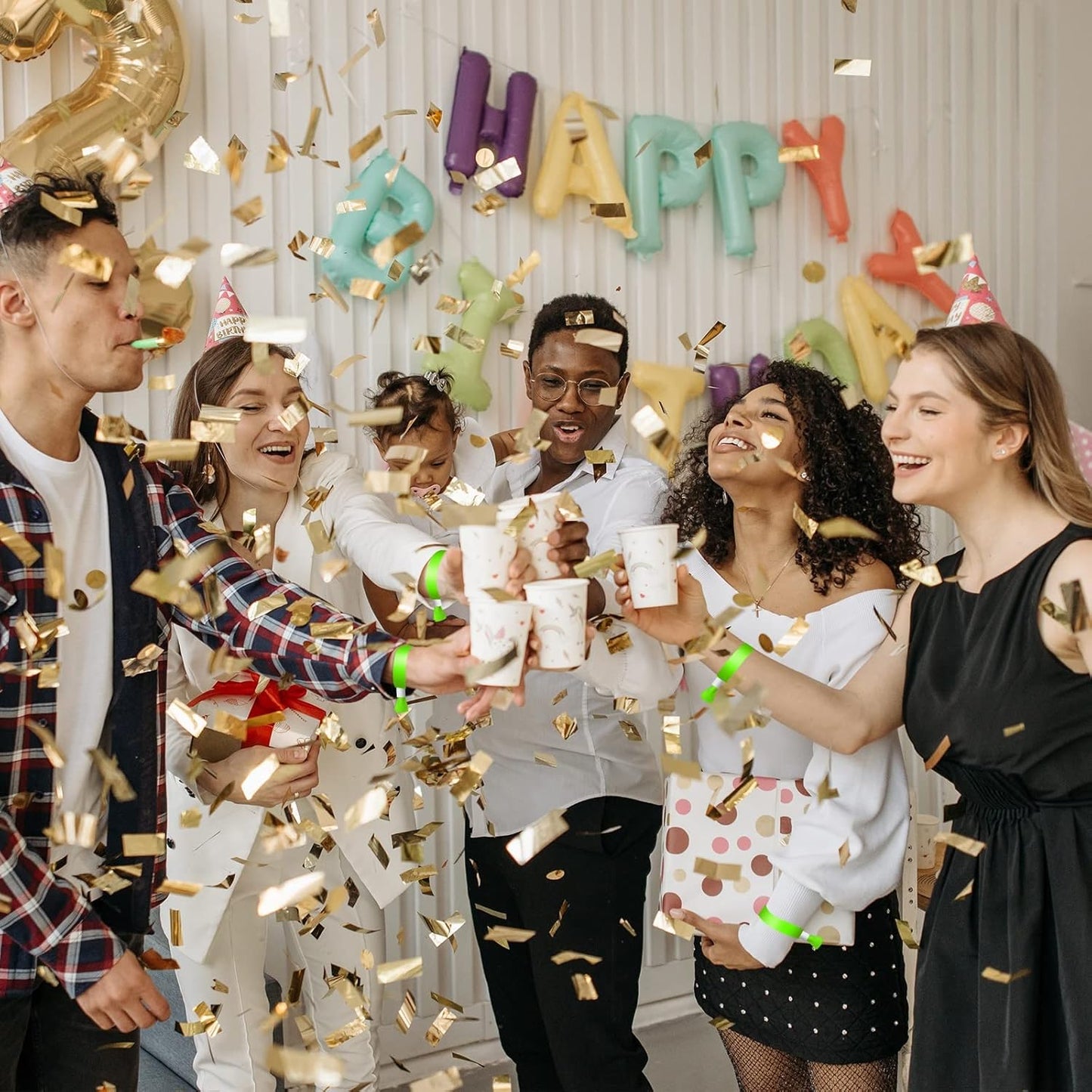 100 Pcs Cloth Event Wristbands, Event Wristbands, Colored Wrist Bands for Events, for Lightweight Concert Wrist Strap for Activities, Party Bracelets for Events (Color : Green2)