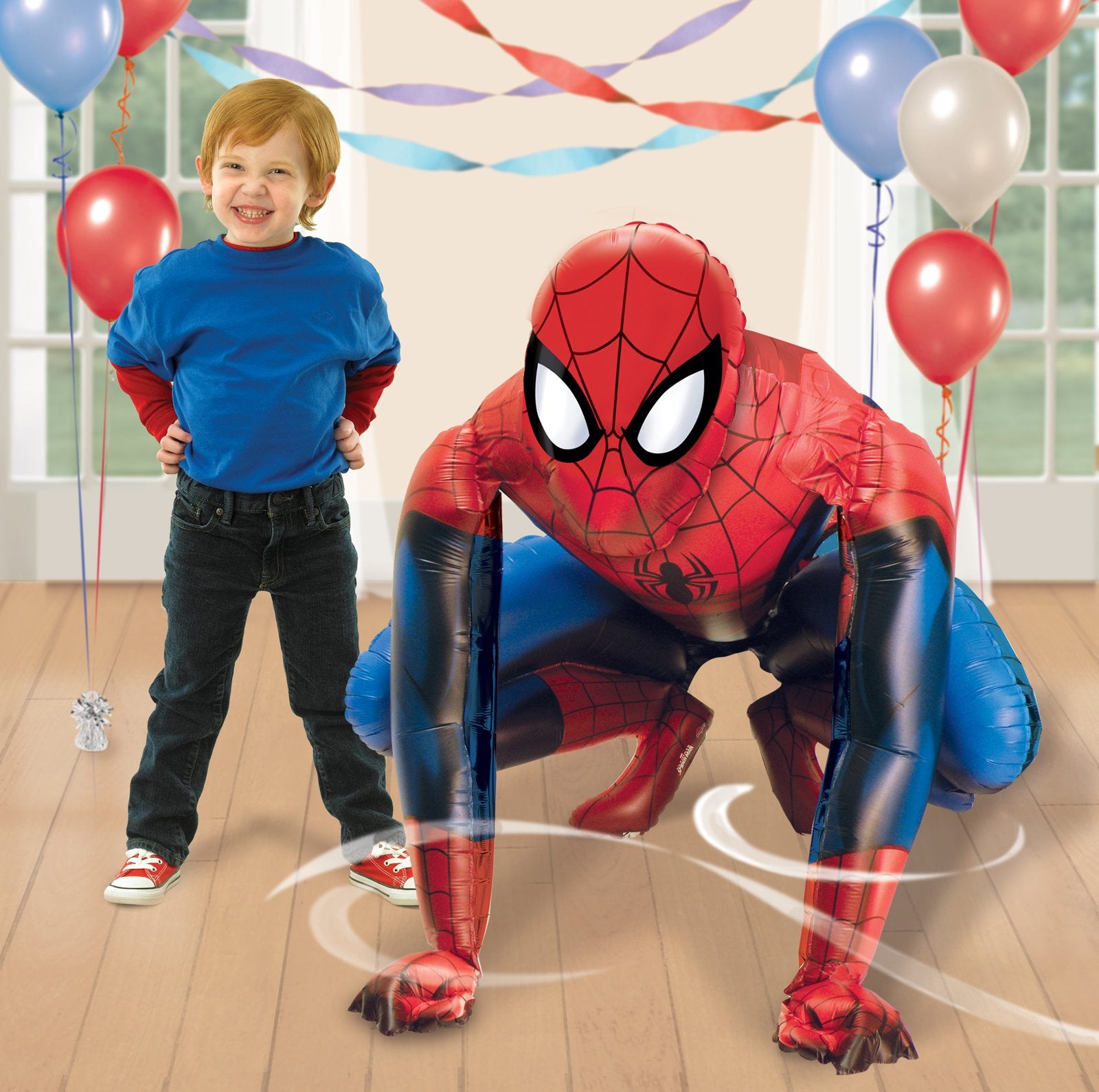 Anagram Spider Man Gliding Balloon, Multicolor, Giant