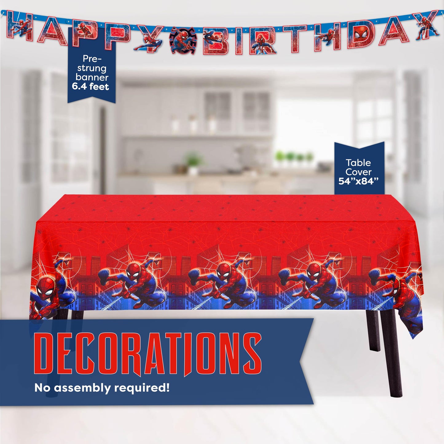 Spiderman Birthday Decorations Party Supplies with Banner and Party Favors
