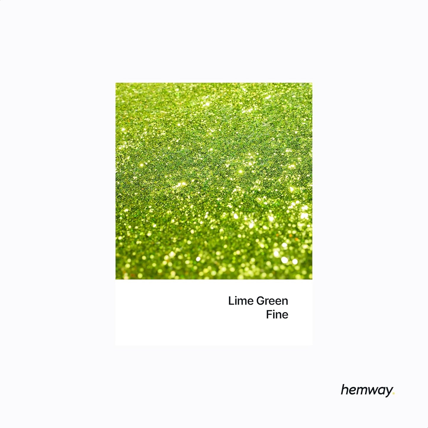 Hemway Eco Friendly Biodegradable Glitter 100g / 3.5oz Bio Cosmetic Safe Sparkle Vegan for Face, Eyeshadow, Body, Hair, Nail and Festival Makeup, Craft - Fine (1/64" 0.015" 0.4mm) - Lime Green