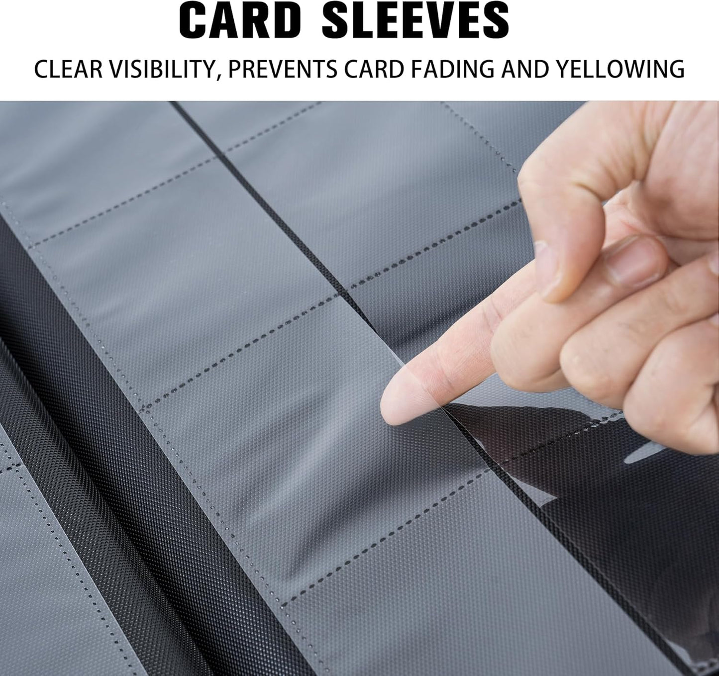 Premium 1000+ Pockets Card Binder,16 Pockets Trading Card Binder Ringless Side Loading Trading Card Album Folder for TCG -Light Blue