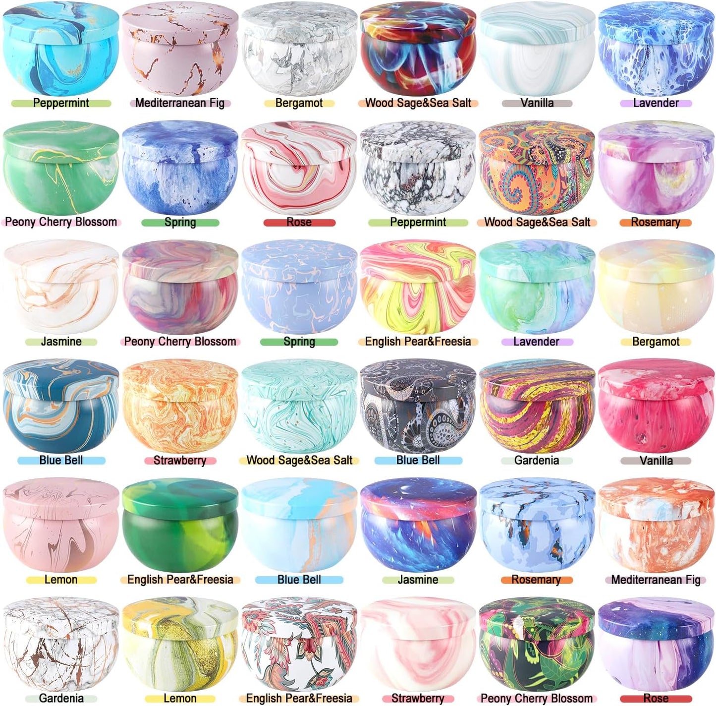 36 Pack Scented Candles Gift Set for Woman, Jar Candle, 2.5 oz Soy Wax Tin Candle-Ideal Gift for Travel Home Décor