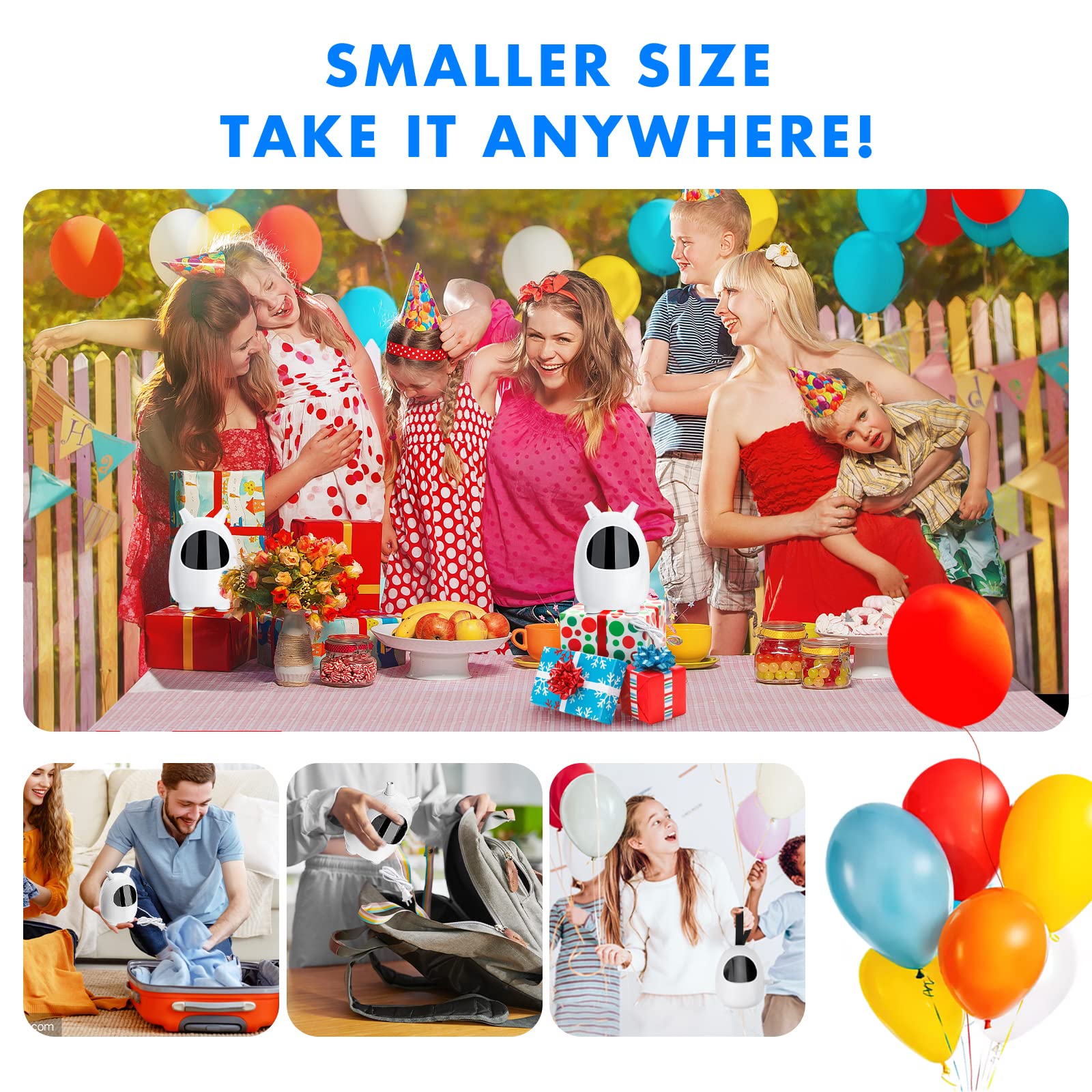Balloon Pump Electric, SPLAKS Balloons Inflator Air Pump Portable Balloon Blower for Garland Arch