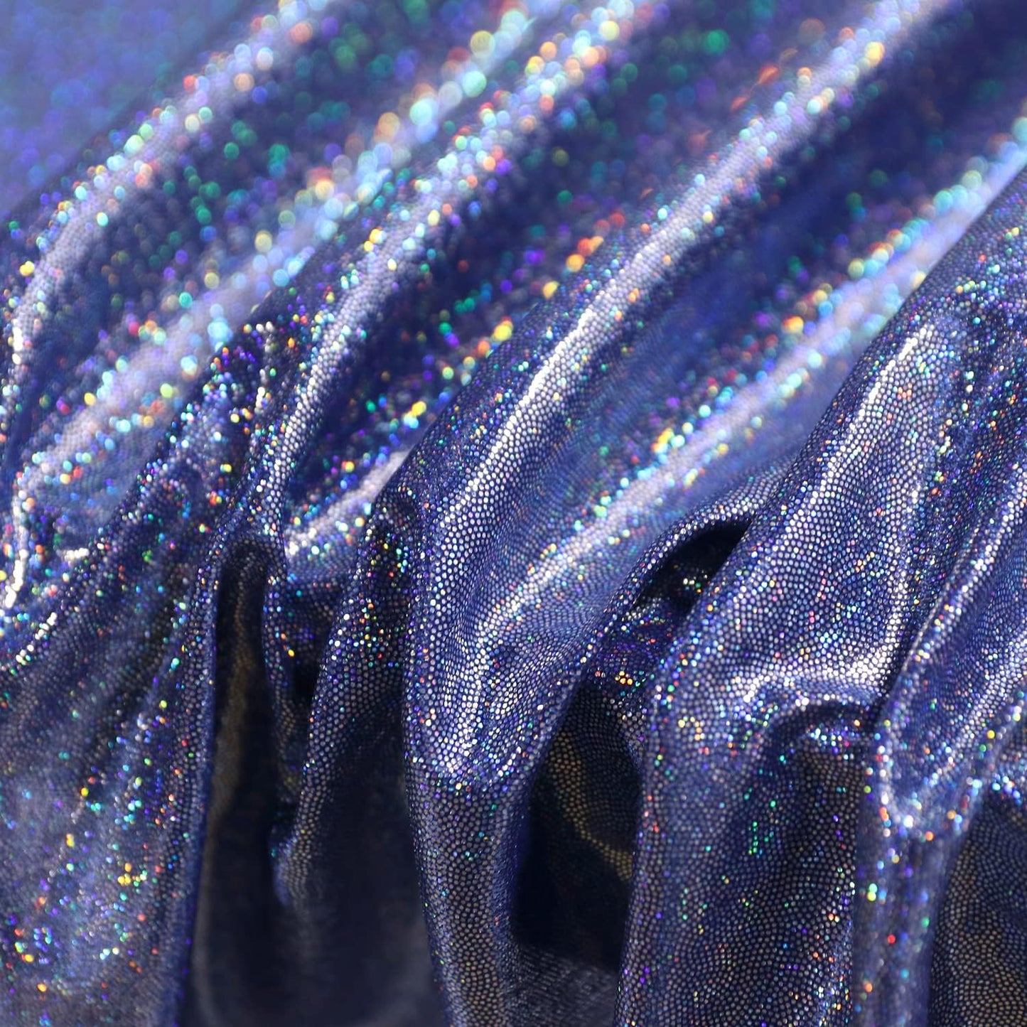 Fitable Sequin Tablecloth for Parties 60x102 Inch - Sparkle Glitter Laser Rectangle Overlay for Independence Day Decoration Ceremony Birthday Holiday Banquet, Dark Blue