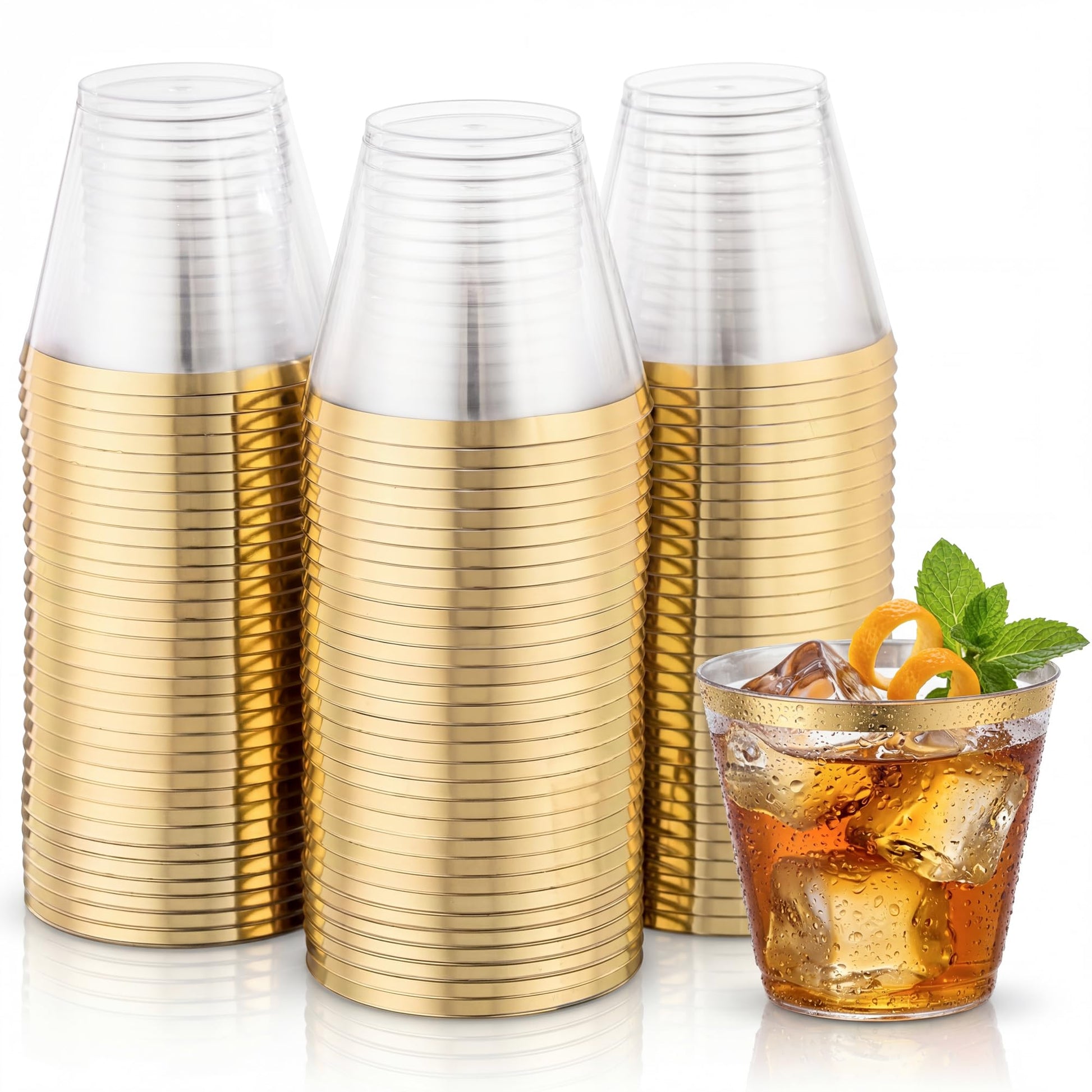 Hioasis 200Pcs 9OZ Clear Cups