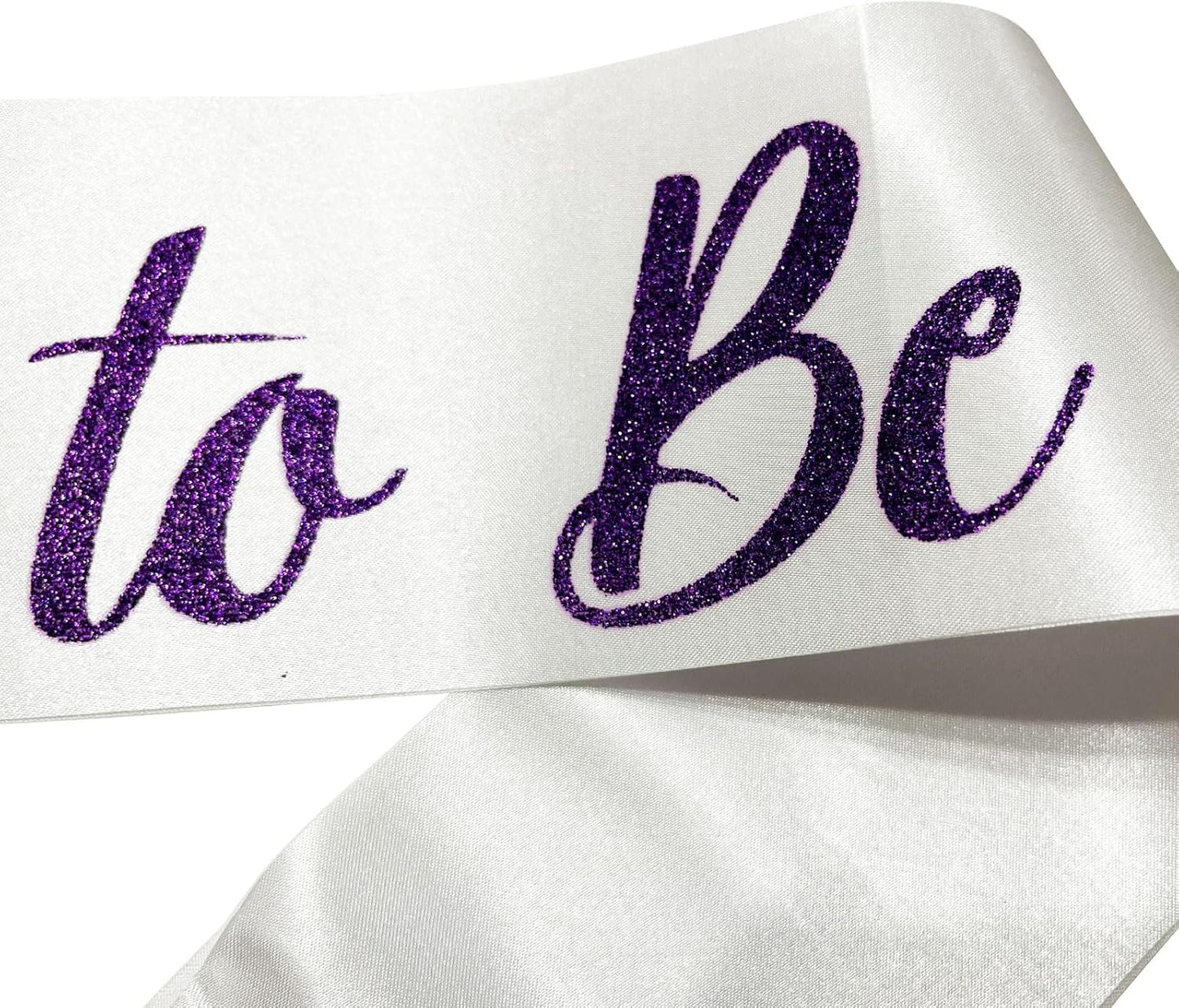 Bride Sash Bachelorette Party Purple, Bride To Be Sash Bridal Shower Sashes Bachelor Decorations Just Married Gift Engaged Decor Accessories,White Purple