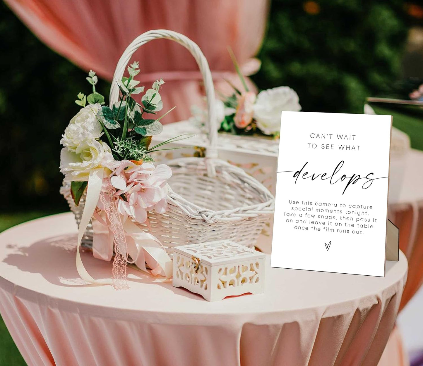 Wooden Sign Wedding Decoration, 8" x 11" Modern Tabletop Mount, Love Theme, Light Color