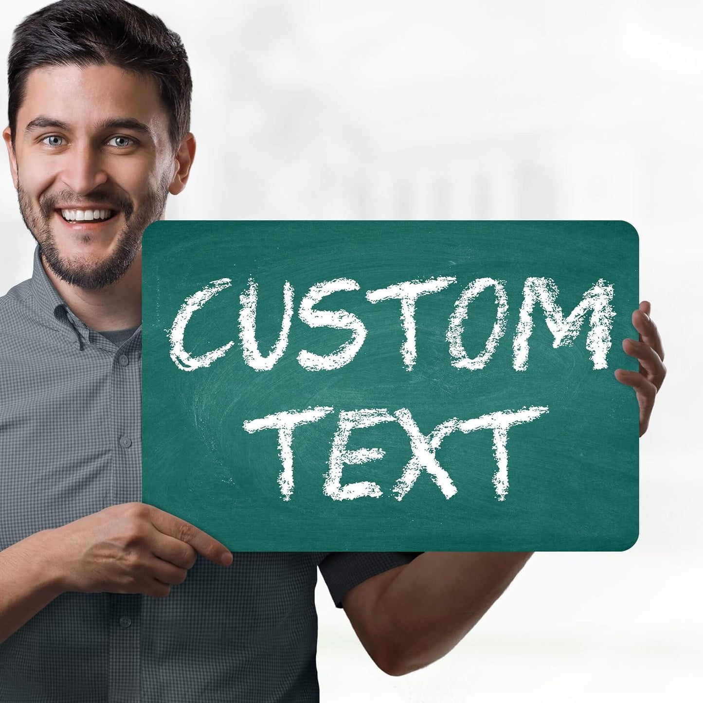 Custom Sign, Custom Street Sign, 11 Font Colors, 13 Font Styles, 4 Hole Options, 22 Sizes, 12x18 Inches, Rust Free DiBound, Fade Resistant, Made in USA by My Sign Center (Chalkboard Green)