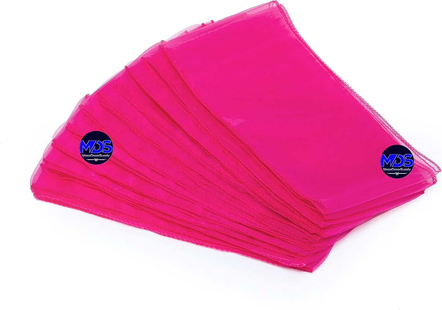 MDS Pack of 75 PCS Organza Chair Sashes Wider Dining Chair Bows Ribbon Tie Back for Wedding Party Birthday Bridal Shower Reception Event Banquet Home Chair Cover Decoration - Magenta