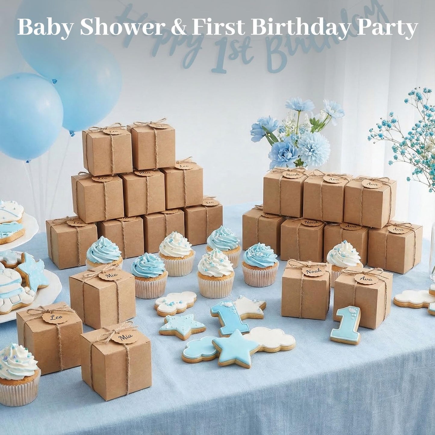VGOODALL 50 PCS Small Gift Boxes, 2x2x2 Inch Mini Party Favor Boxes