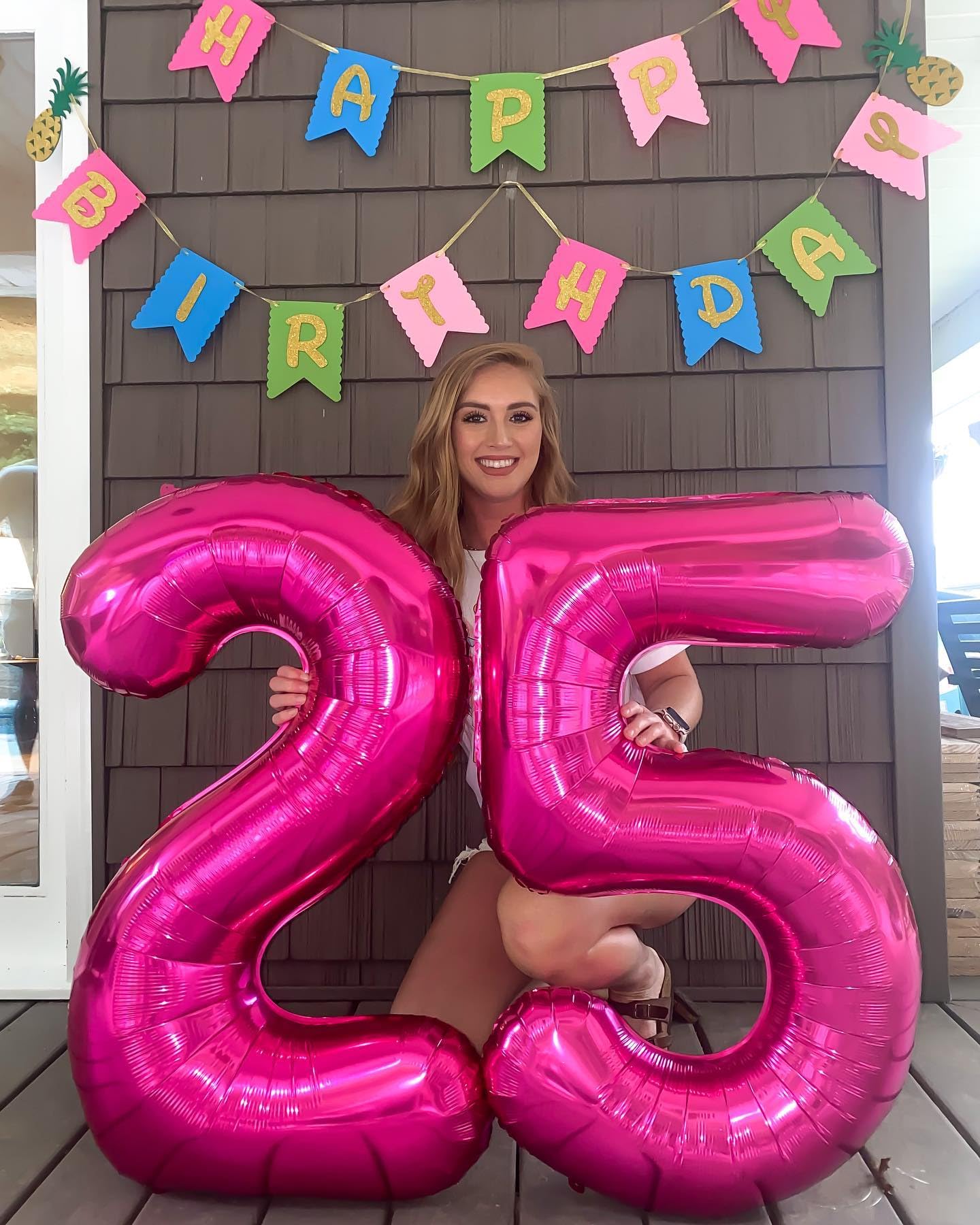 Hot Pink 5 Balloon - Number Balloon 40 Inch, 5th Hot Pink Decorations