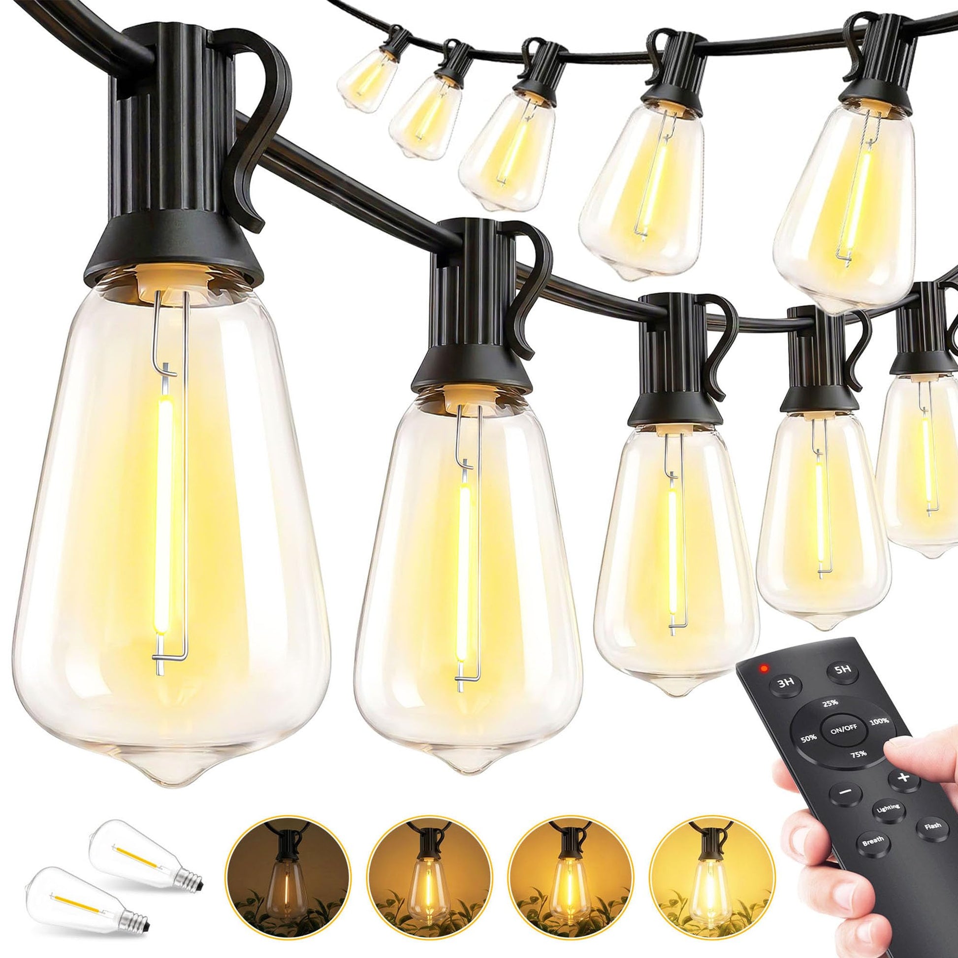 Outdoor Lights String Patio Outside - 100ft 30M LED Waterproof Light ST38