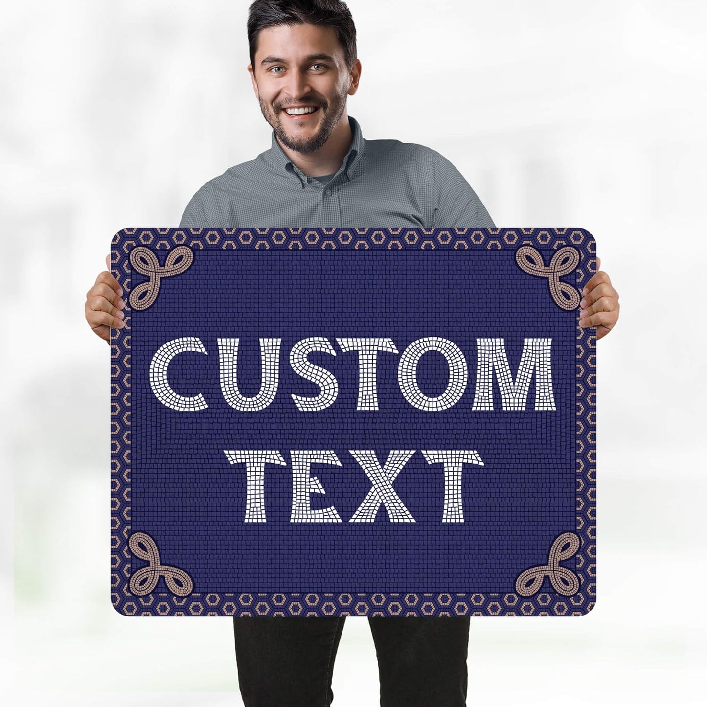 Custom Sign, Custom Street Sign, 11 Font Colors, 13 Font Styles, 4 Hole Options, 22 Sizes, 24x30 Inches, Rust Free DiBound, Fade Resistant, Made in USA by My Sign Center (Fauxsaic 1)