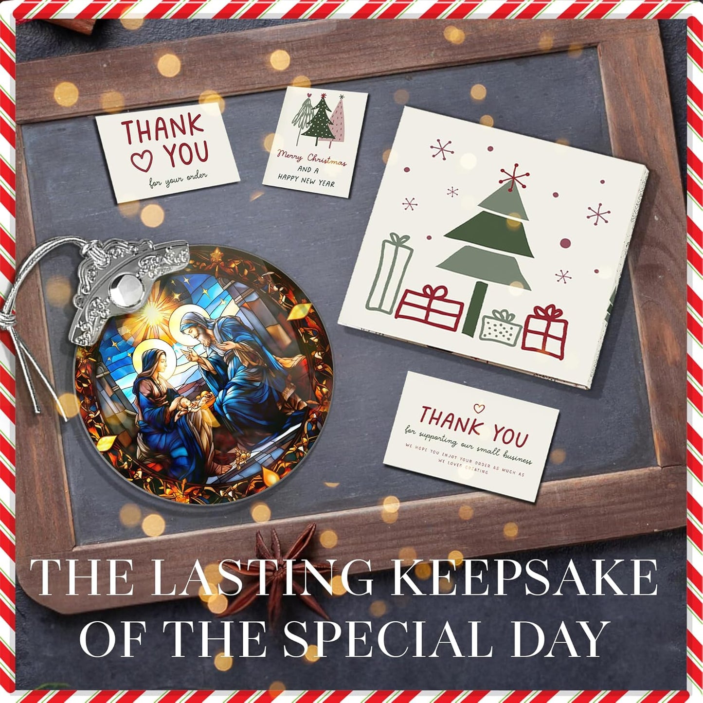 Nativity Ornament, Christian Holiday Decor, Religious Keepsake, Jesus Gift Idea, Acrylic Hanging Art, 2025 Christmas Ornament, Stained Glass Effect, Christmas Decorations