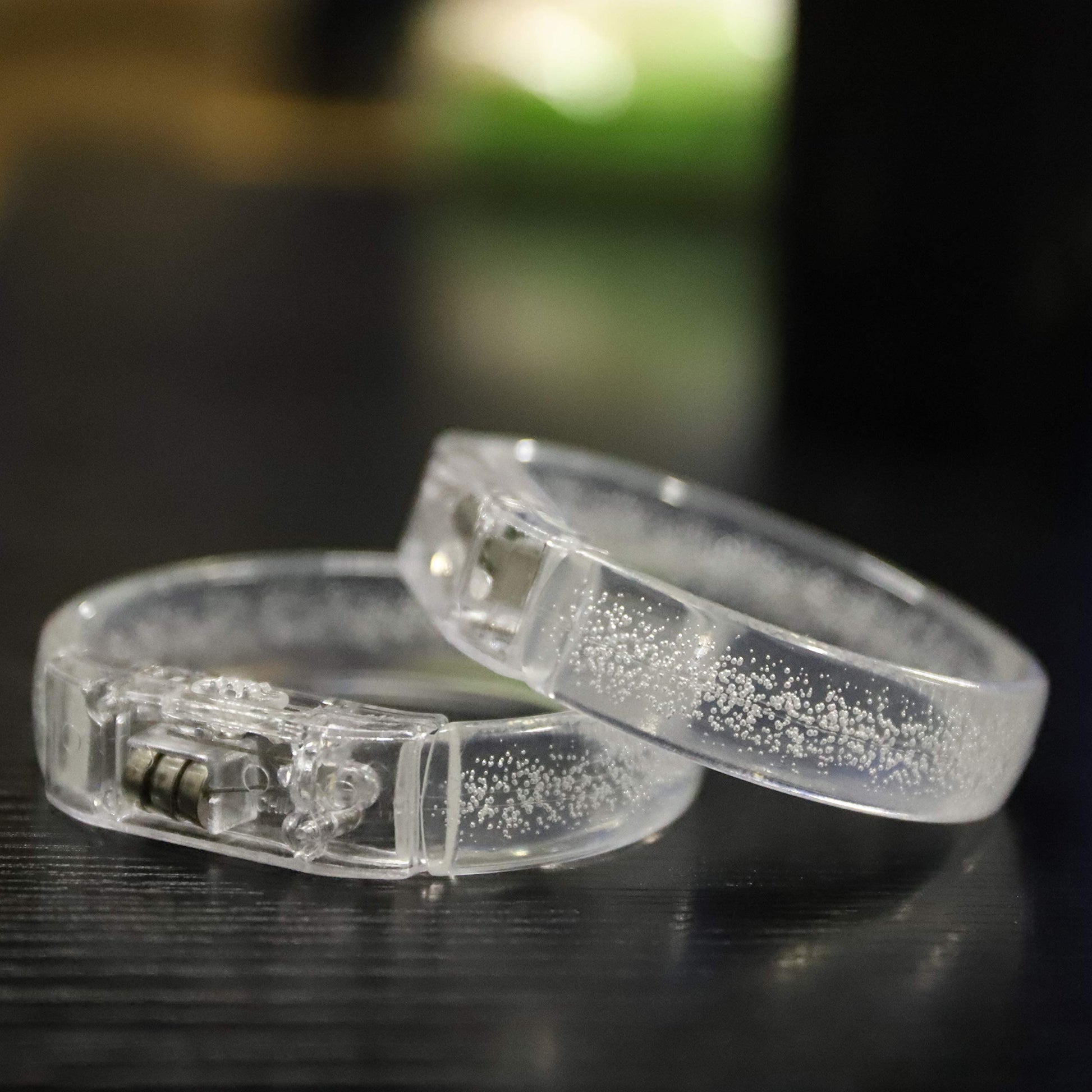DAOKEY LED Light up Bracelets, White Glow Wristbands Party Favors Toys Supplies for Birthday