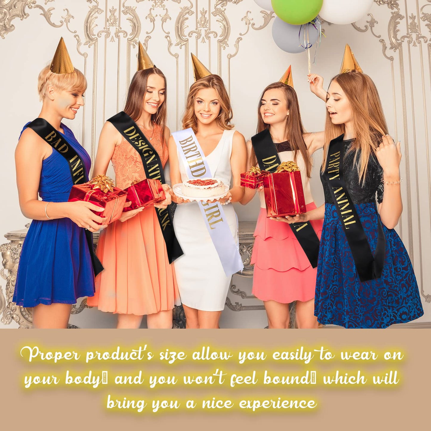Weewooday 10 Pieces Birthday Sash for Women Happy Birthday Sash for Queen Party Favors, 2