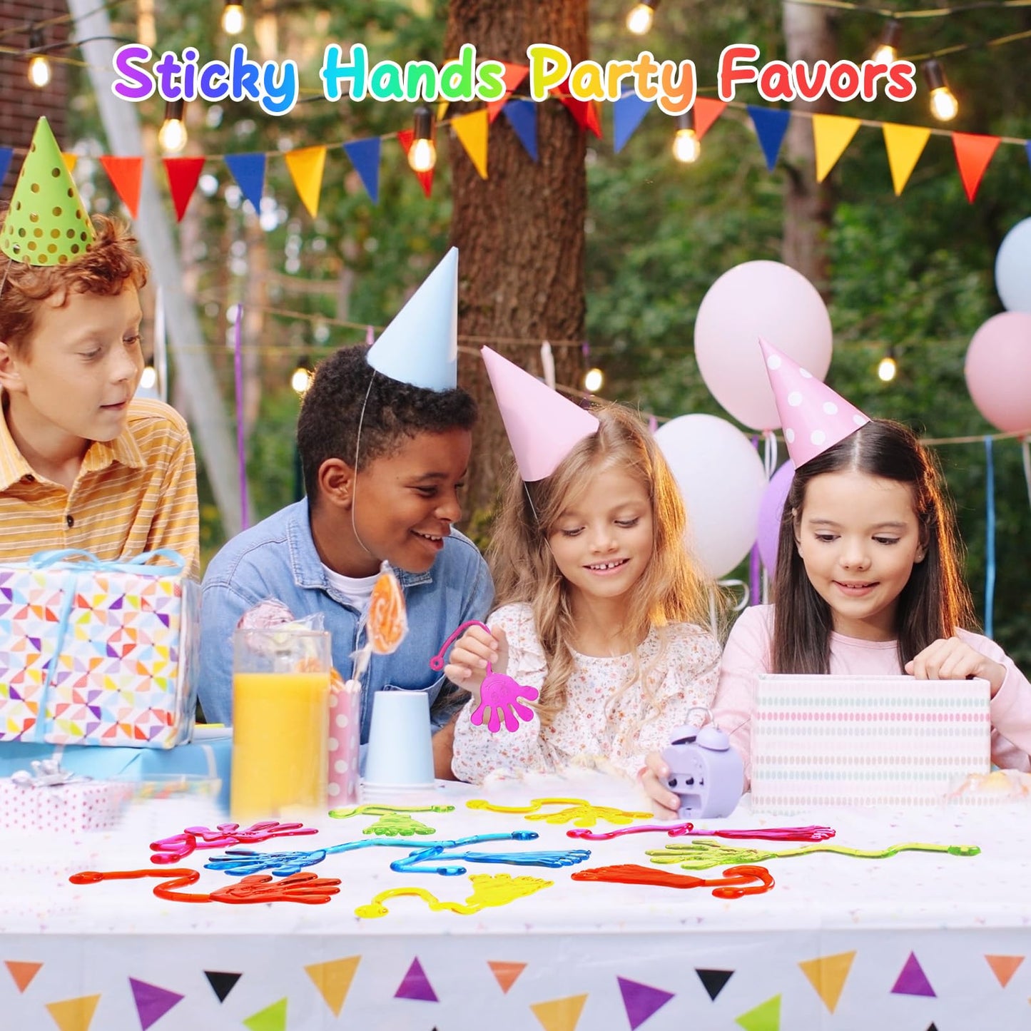 Sticky Hands Bulk 30 PCS Party Favors for Kids 4-8,8-12 Year Stretchy Sticky Hand Feet Goodie Bags
