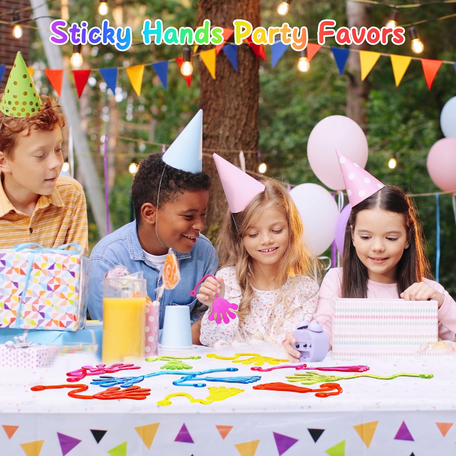 Sticky Hands Bulk 30 PCS Party Favors for Kids 4-8,8-12 Year Stretchy Sticky Hand Feet Goodie Bags