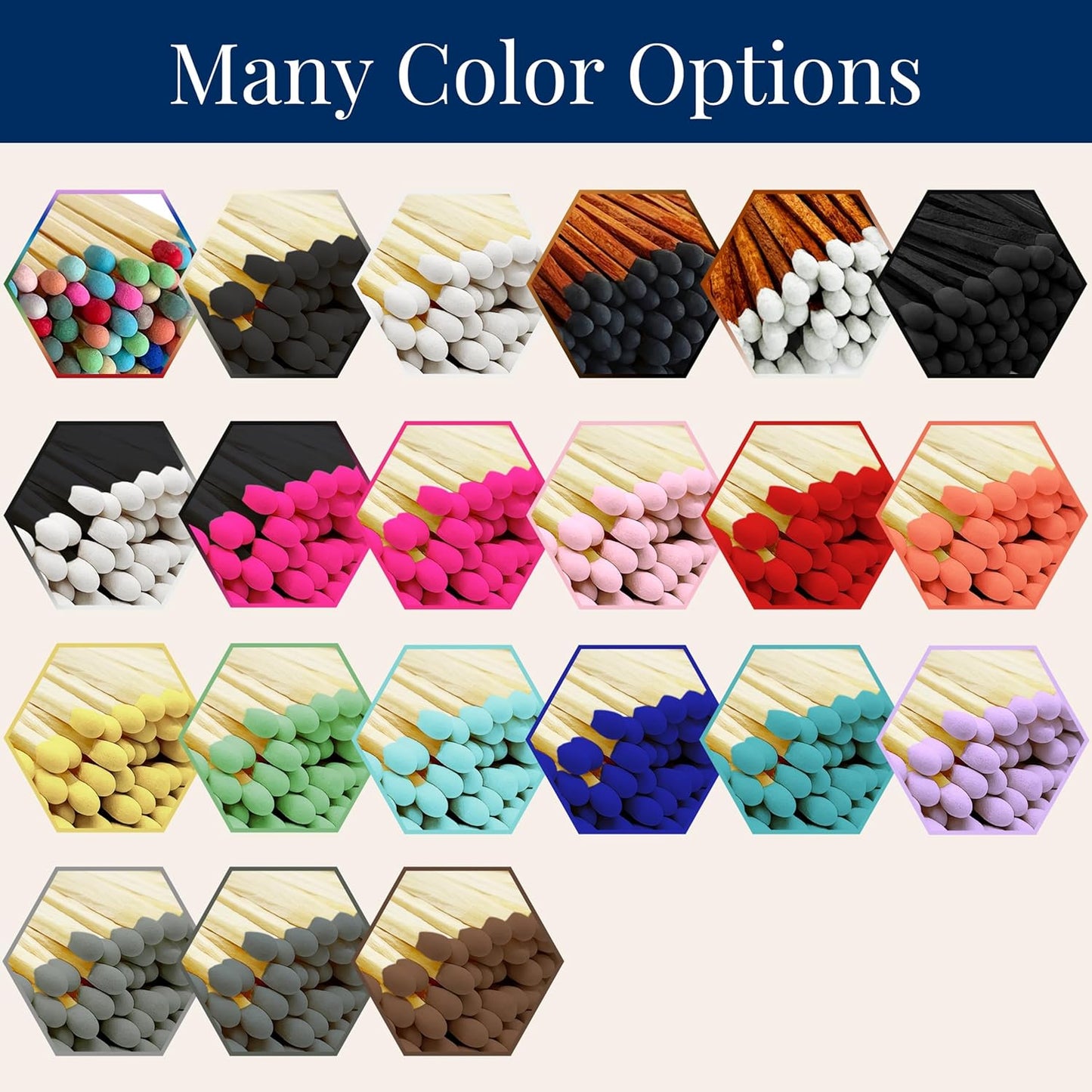 2" White Tip Matches with 3 Mini Cloche Jar + Striker Stickers Included | 100 Classic White Decorative Matches with a Small Glass Holder | Gifts, Home Decor, & Candle Accessories by Thankful Greetings