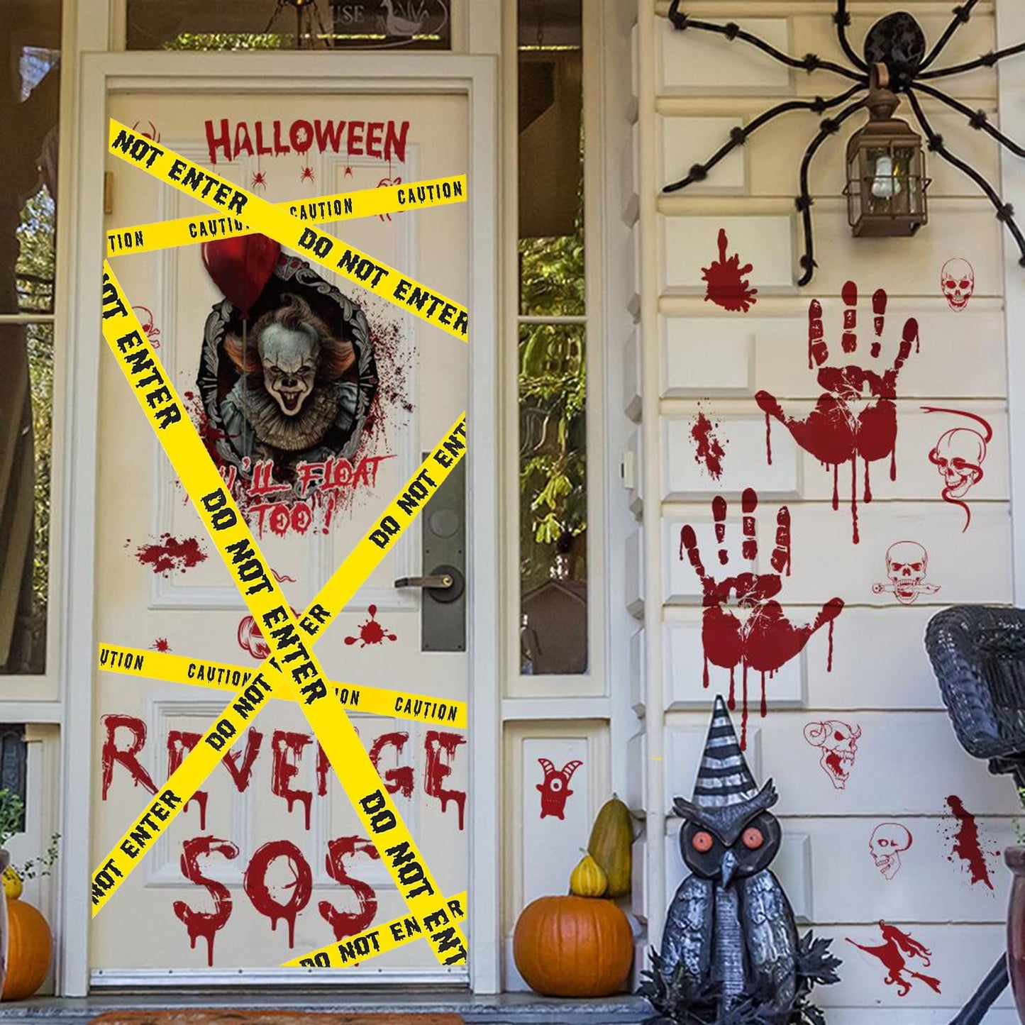 1.9inch x 82Feet Halloween Decorations Caution Tape Roll Halloween Caution Tape Halloween Tape