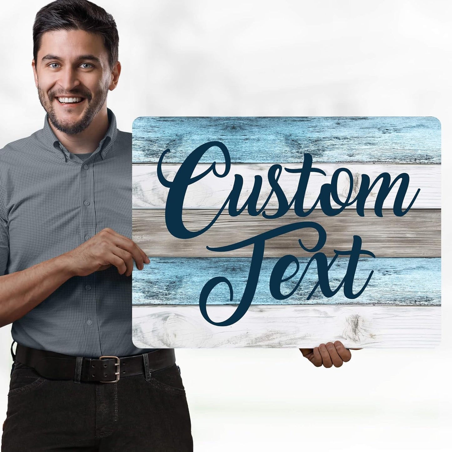 Custom Sign, Custom Street Sign, 11 Font Colors, 13 Font Styles, 4 Hole Options, 22 Sizes, 18x24 Inches, Rust Free DiBound, Fade Resistant, Made in USA by My Sign Center (Coastal)