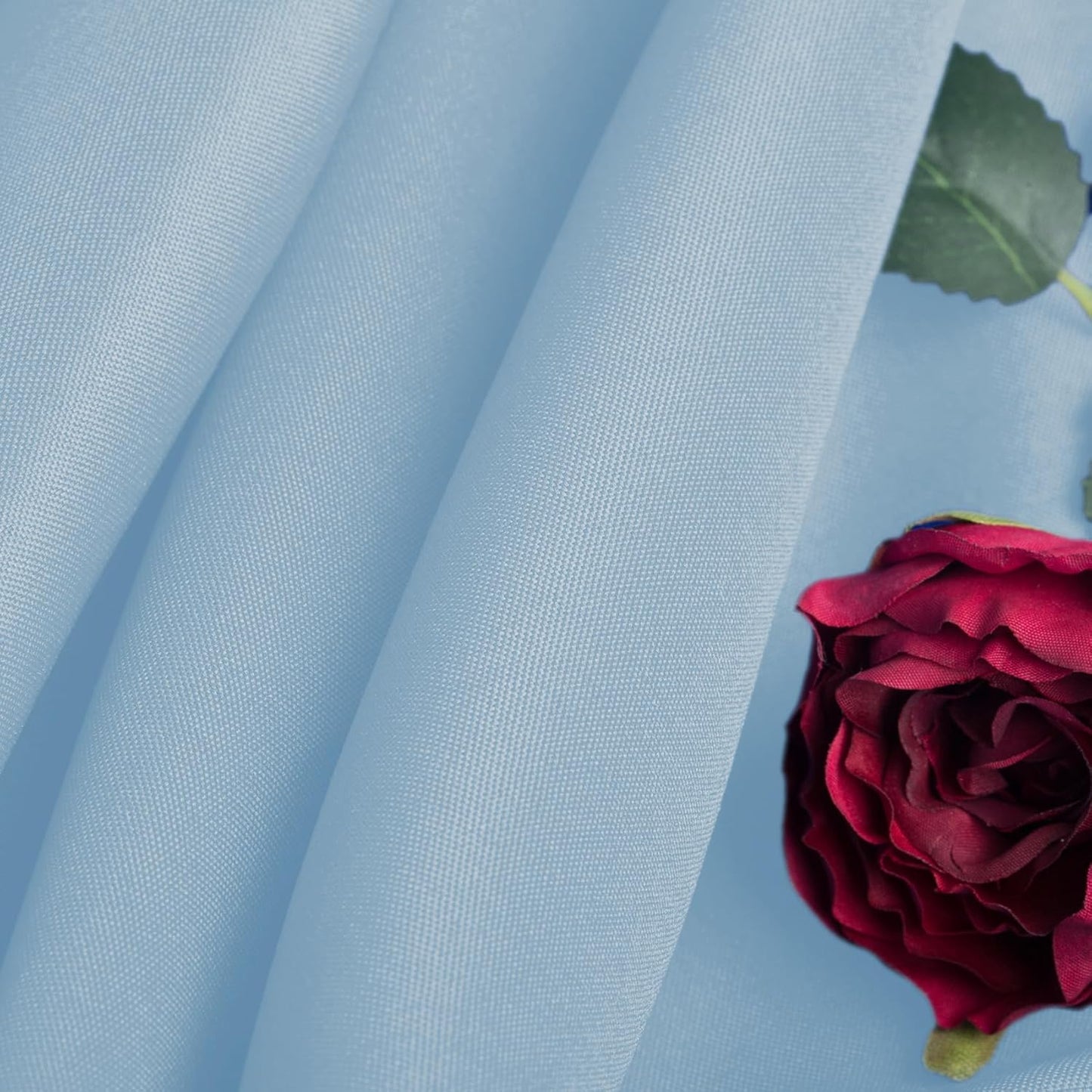 Ascoza 2pack 90x156 Inch Blue Mist Rectangular Tablecloth 8 Feet Table Cloth in Polyester Fabric for Wedding/Banquet/Restaurant/Parties