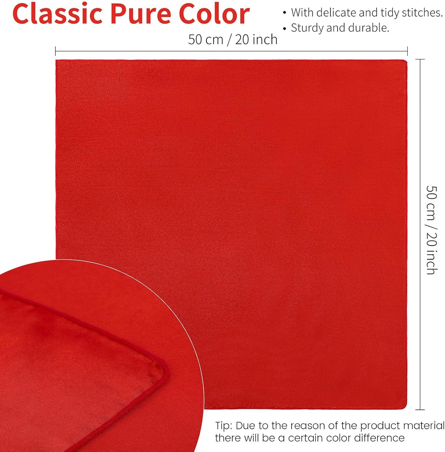 Aneco 16 Pack Christmas Square Satin Napkin Bright Silk Table Napkin Xmas Soft Smooth Fabric Table Napkin for Christmas Wedding Banquet Party Decoration, Red, Forest Green, 20 x 20 Inch