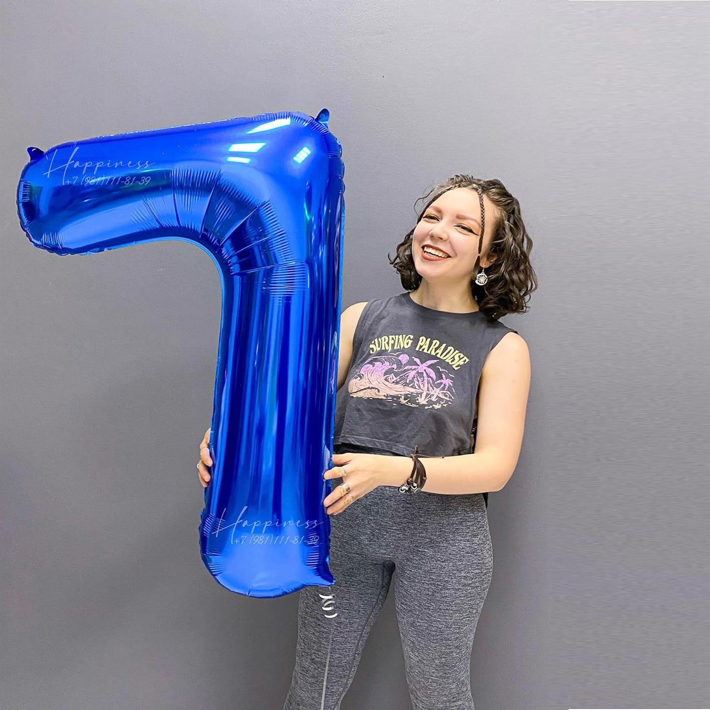 40 Inch Number 7 Balloons Foil Mylar Jumbo 7 Balloons for Boys girls Blue Digit 7 Balloon for Kids Decors 7 Year Old 17 27 37 70th Birthday Party Supplies Anniversary Events Decorations