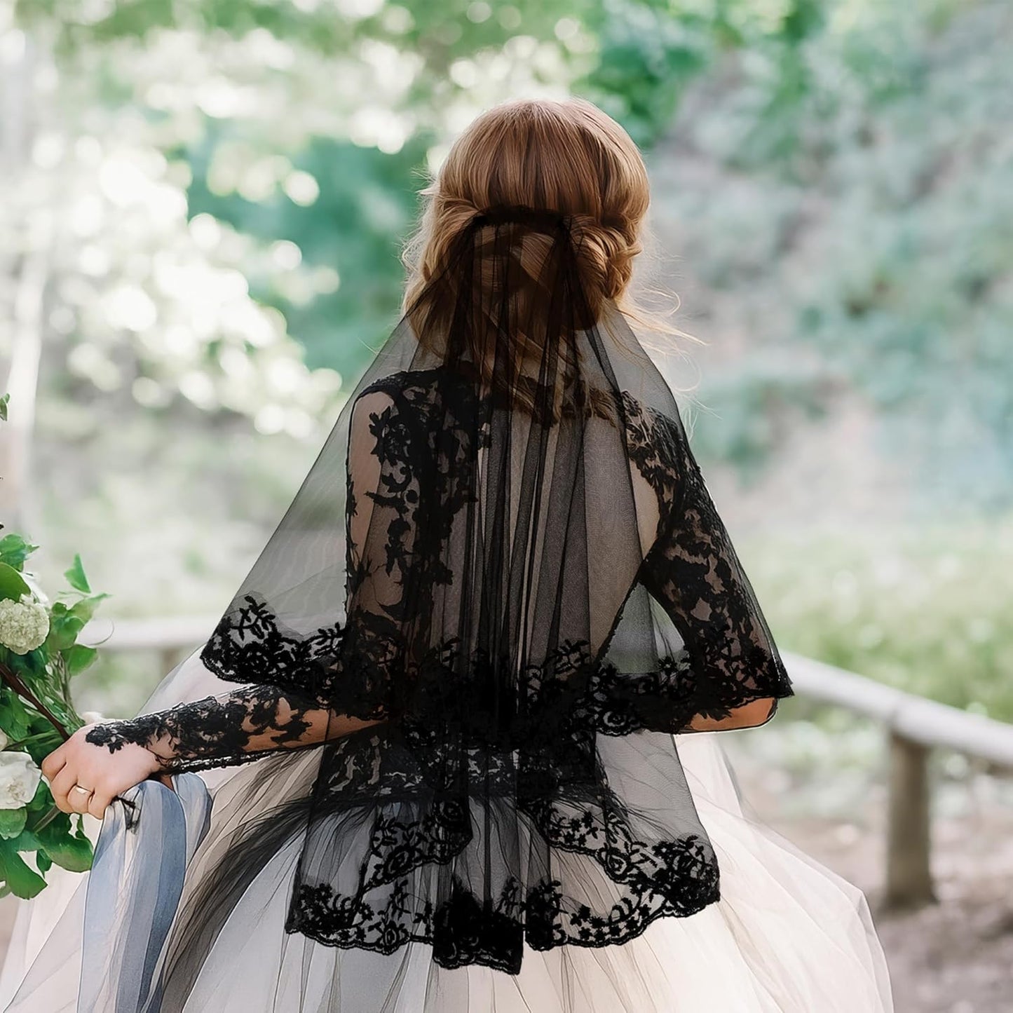 Ayliss Women Mesh Veils Black Bridal Birdcage Short Wedding Face Veil with Clip Tulle Gothic Bride Halloween Costume