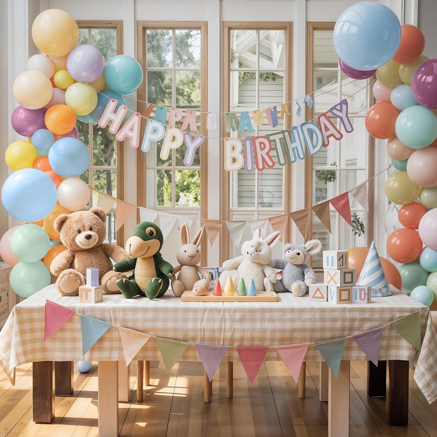 Pastel Retro Balloons, 12 Inch 6 Color Blue Purple Green Pink Beige Latex Party Balloon for Birthday Graduation Anniversary Baby Shower Wedding Decorations