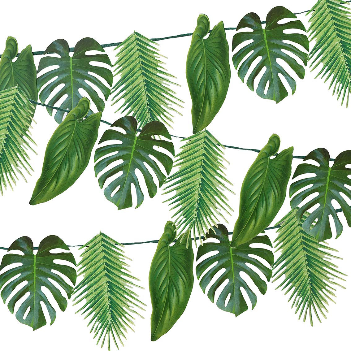 Talking Tables Reusable Tropical Party Decorations Palm Leaves Décor Leaf Garland Hawaiian Theme