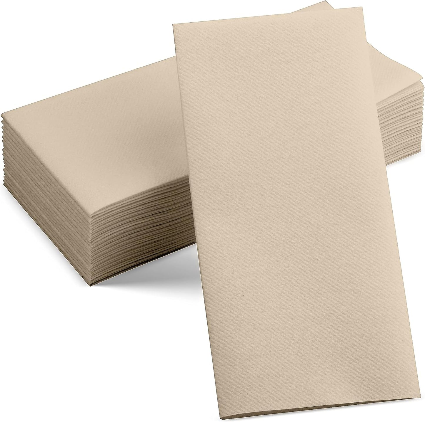 50-Pack Disposable Linen-Feel Pebble Stone Napkins, 12" x 17" Cloth-Like Paper Dinner Napkins For Wedding, Bathroom, Party Or Event