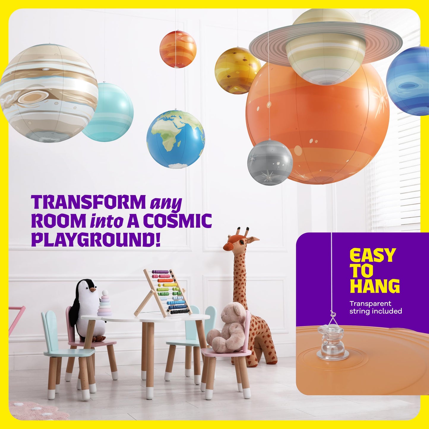 Inflatable Solar System Planets for Kids - Science Toys - Astronomy Gifts