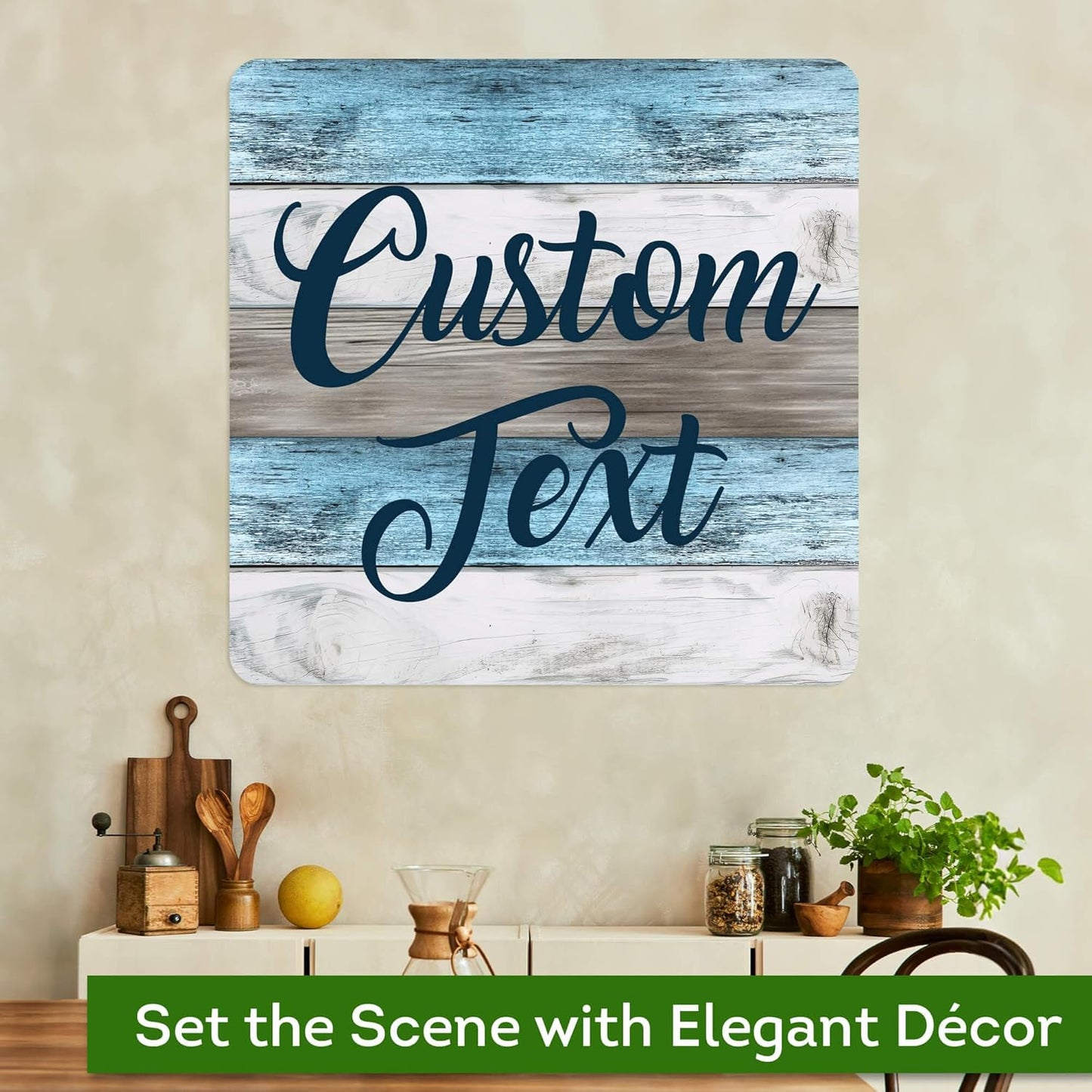 Custom Sign, Custom Street Sign, 11 Font Colors, 13 Font Styles, 4 Hole Options, 22 Sizes, 30x30 Inches, Rust Free DiBound, Fade Resistant, Made in USA by My Sign Center (Coastal)