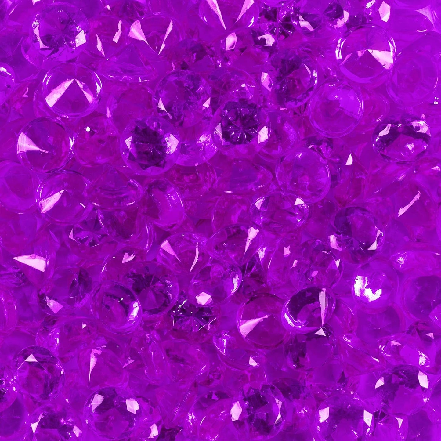 Super Z Outlet Acrylic Color Faux Round Diamond Crystals Treasure Gems for Table Scatters, Vase Fillers, Event, Wedding, Birthday Decoration Favor, Arts & Crafts (1 Pound, 240 Pieces) (Purple)