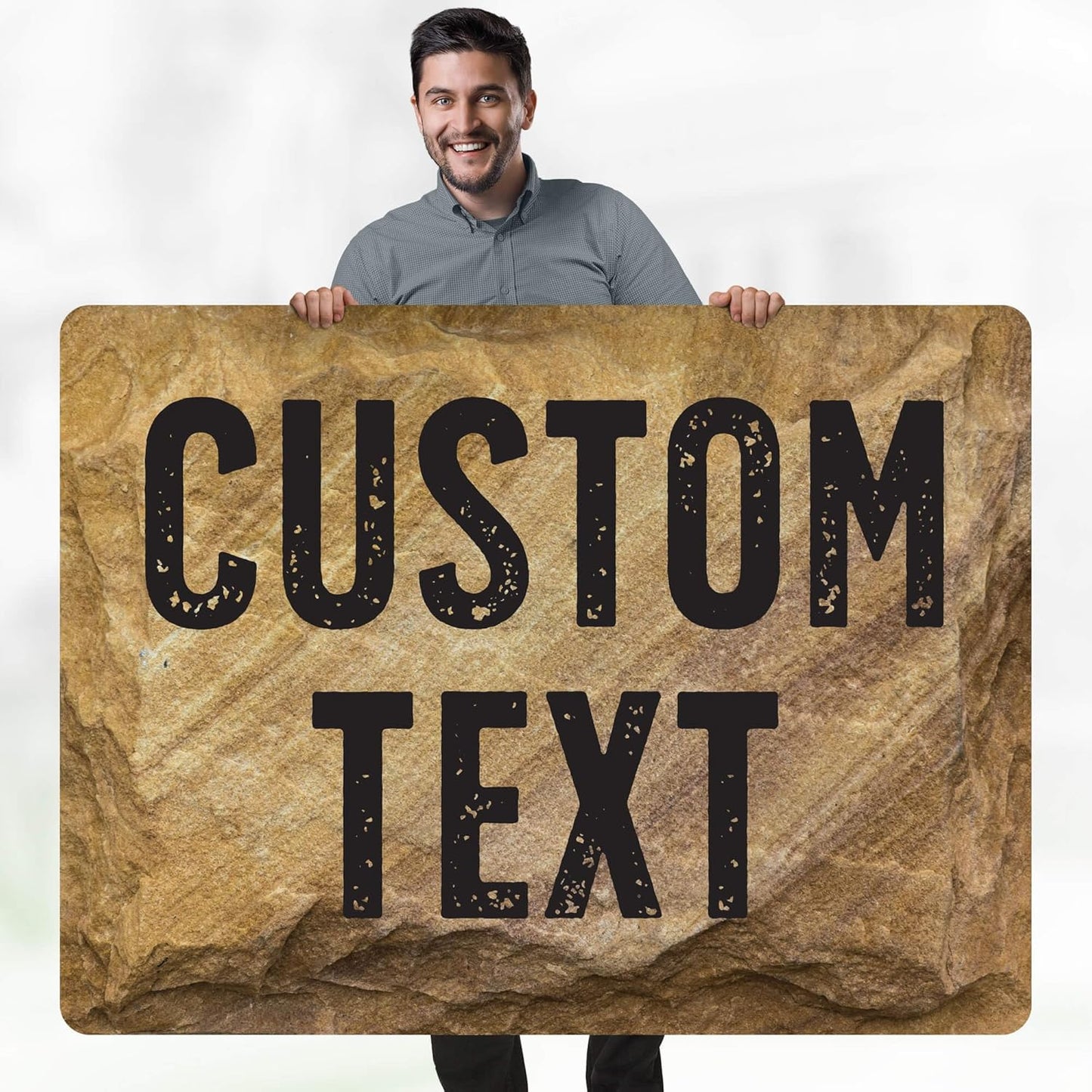 Custom Sign, Custom Street Sign, 11 Font Colors, 13 Font Styles, 4 Hole Options, 22 Sizes, 36x48 Inches, Rust Free DiBound, Fade Resistant, Made in USA by My Sign Center (Stone)