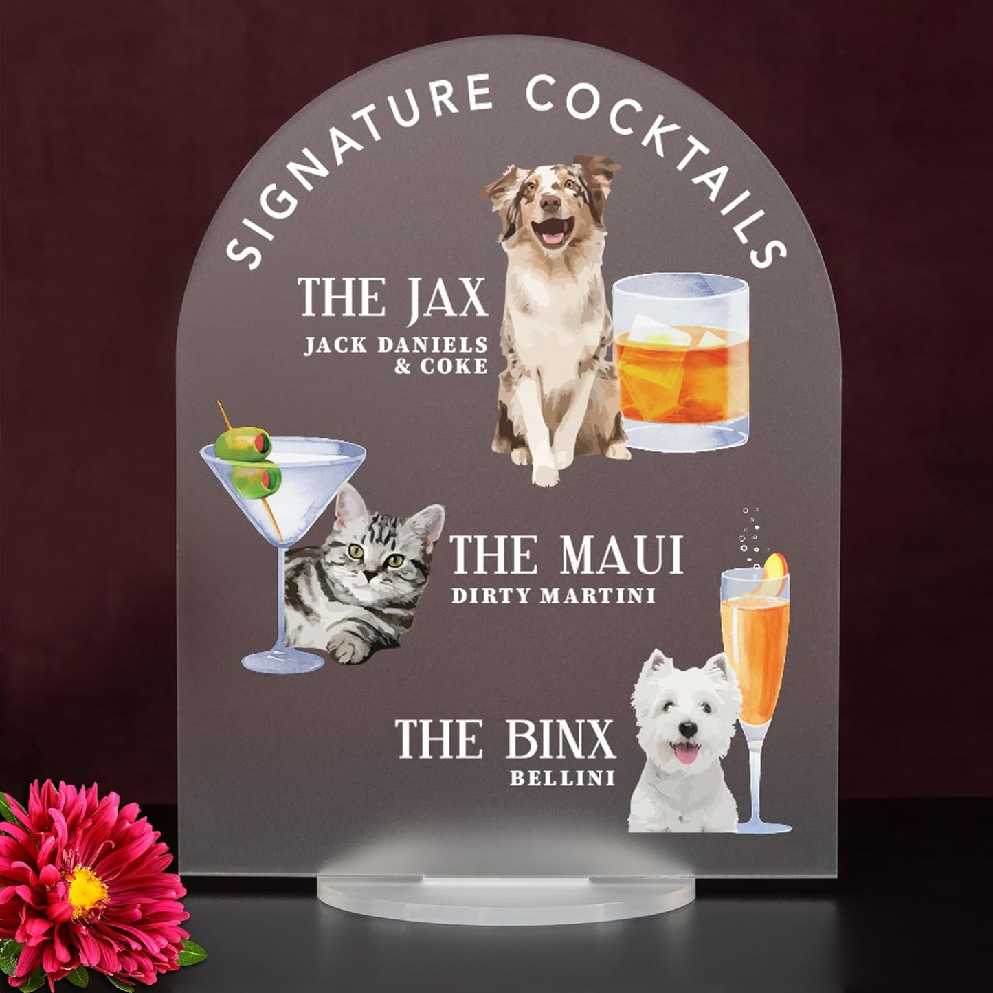 Pet Signature Drink Wedding Signs