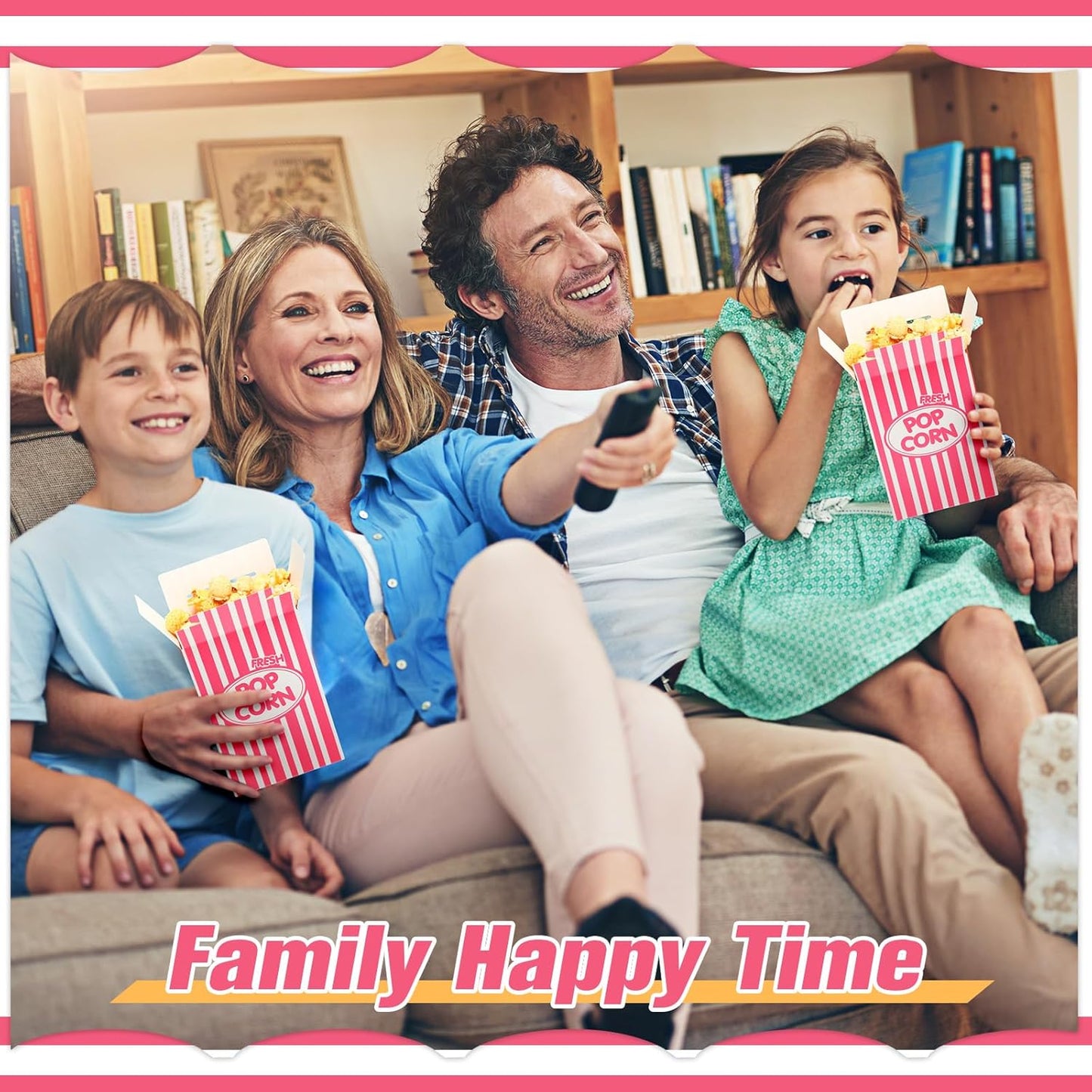 Xinnun 200 Pcs Paper Popcorn Boxes 1 oz Close Top Oil Proof Disposable Popcorn Container 6 x 4 x 2 Inch Stripes Leak Proof Popcorn Boxes for Party Movie Party Theater Night Birthday (Pink)