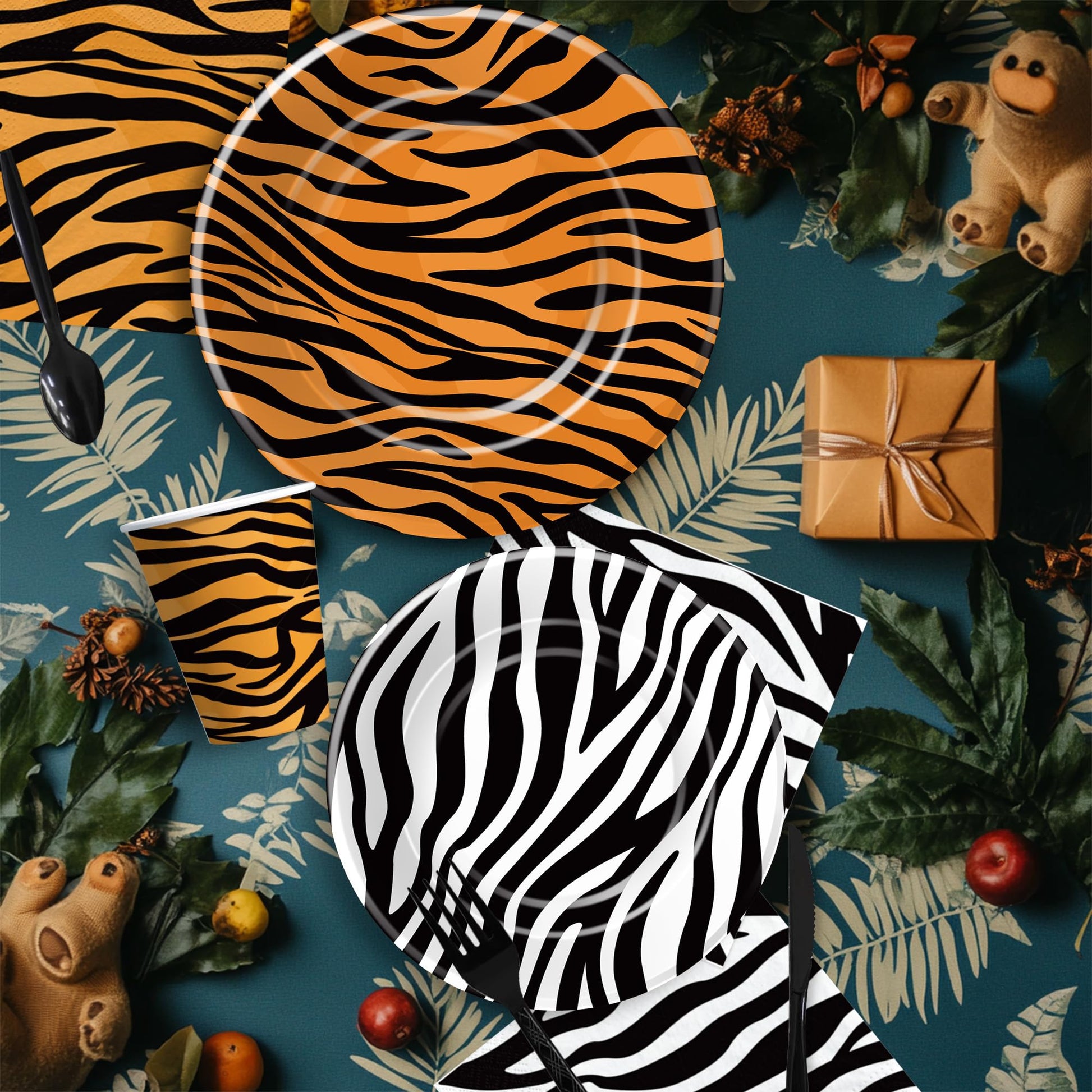 Xenorik Jungle Safari Party Decorations, Animal Birthday Party Supplies