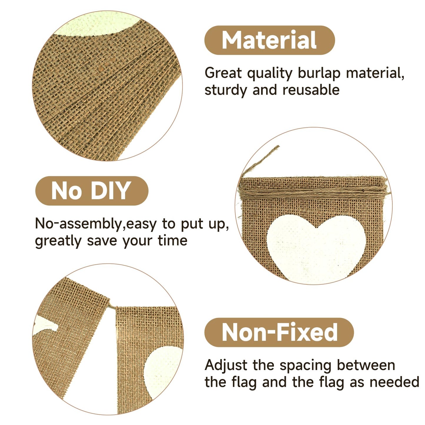 Anwyll Burlap Welcome Baby Banner - NO DIY Baby Shower Decoration Banner Oh Welcome Babies Shower