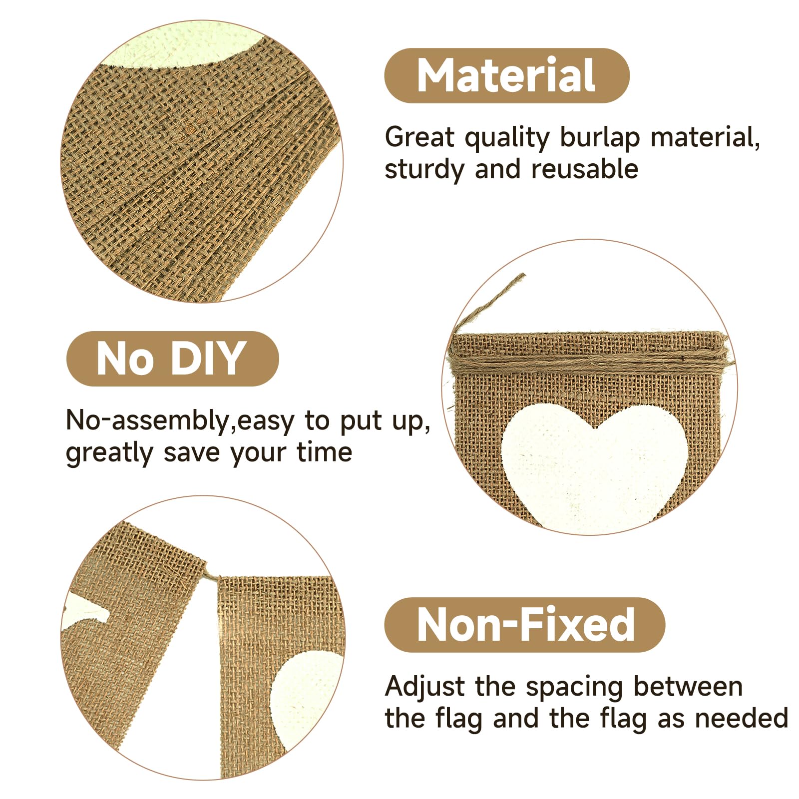 Anwyll Burlap Welcome Baby Banner - NO DIY Baby Shower Decoration Banner Oh Welcome Babies Shower