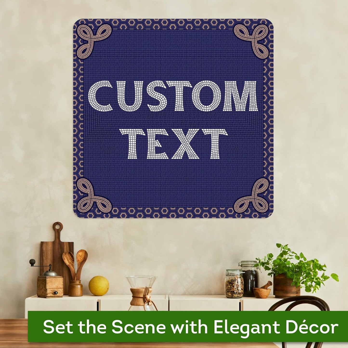 Custom Sign, Custom Street Sign, 11 Font Colors, 13 Font Styles, 4 Hole Options, 22 Sizes, 30x30 Inches, Rust Free DiBound, Fade Resistant, Made in USA by My Sign Center (Fauxsaic 1)