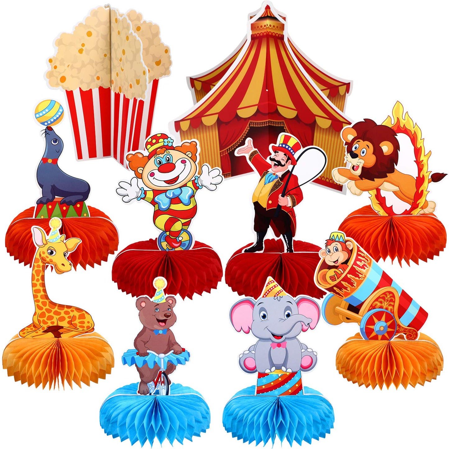 10 Pieces Carnival Party Decorations Circus Theme Party Decorations Carnival Centerpieces for