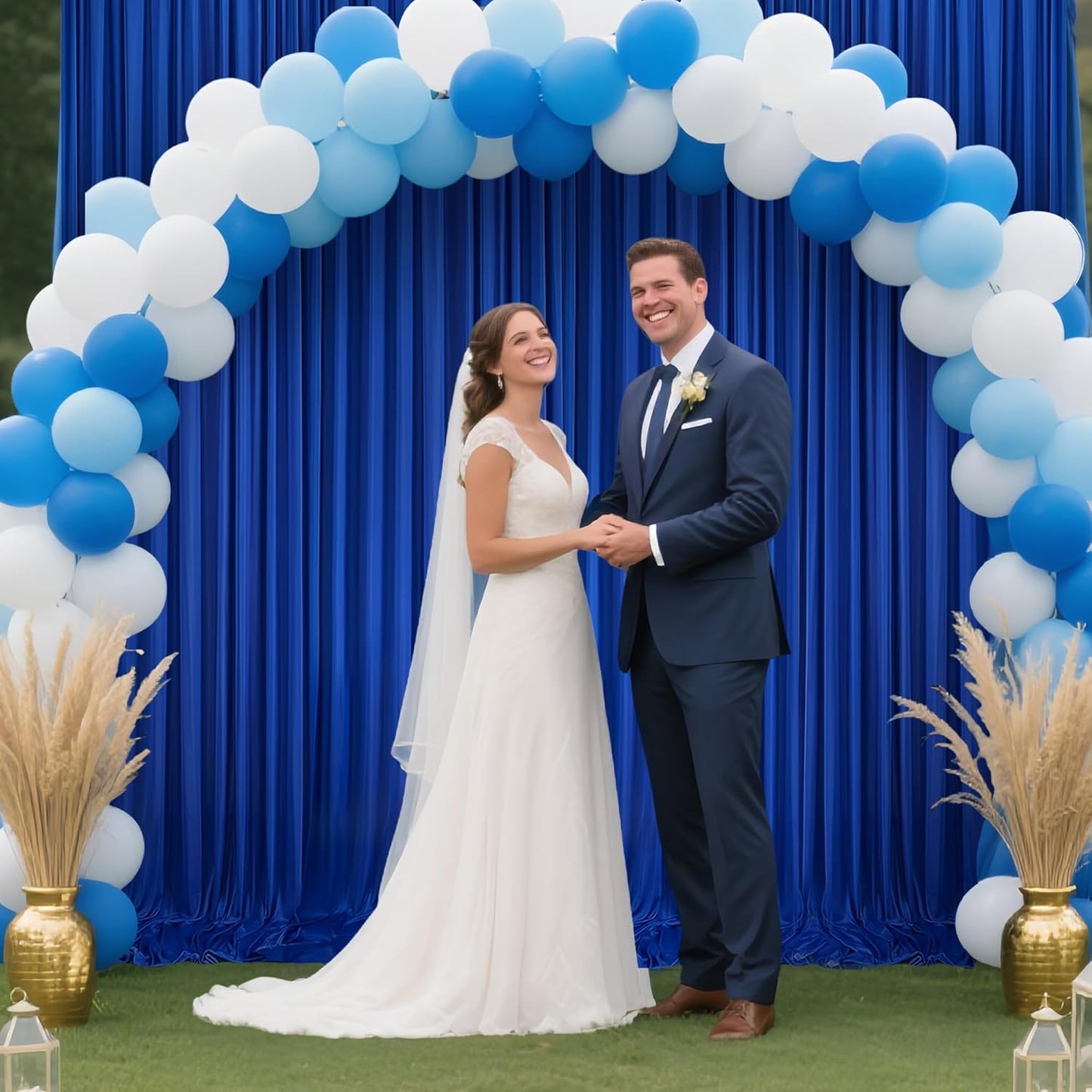 20x10ft Backdrop Curtains for Parties, 4 Panels 5x10ft Photography Backdrop Curtain with Rod Pocket,Backdrop Polyester Background Drapes,Wedding Backdrop Drapes for Birthday Baby Shower Home Decor