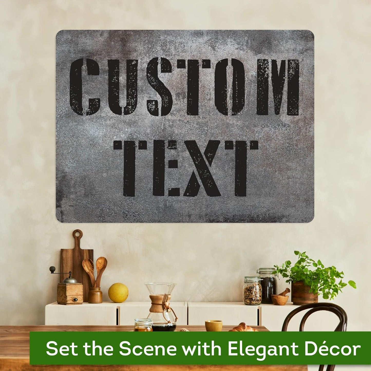 Custom Sign, Custom Street Sign, 11 Font Colors, 13 Font Styles, 4 Hole Options, 22 Sizes, 36x48 Inches, Rust Free DiBound, Fade Resistant, Made in USA by My Sign Center (Grunge Metal)