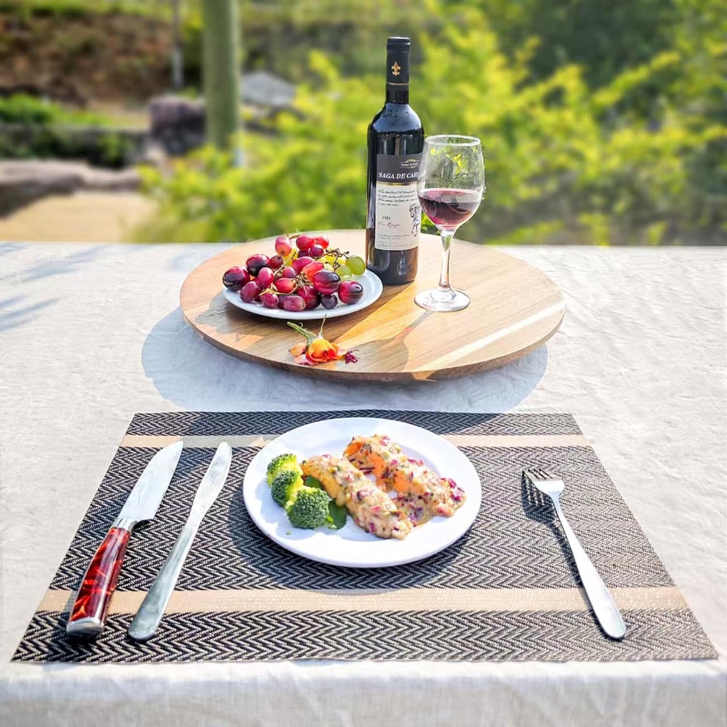 Linen Tablecloth 100% Pure Linen Table Cloth for Rectangle Tables Machine Washable Dining Fall Tablecloth