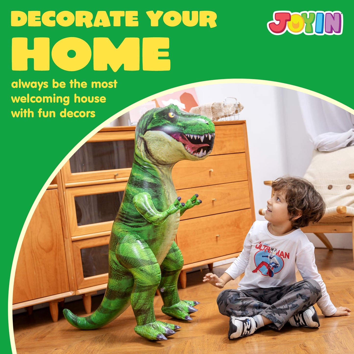 JOYIN 30”T.rex Dinosaur Inflatable, Tyrannosaurus Rex Inflatable Dinosaur Toy for Party