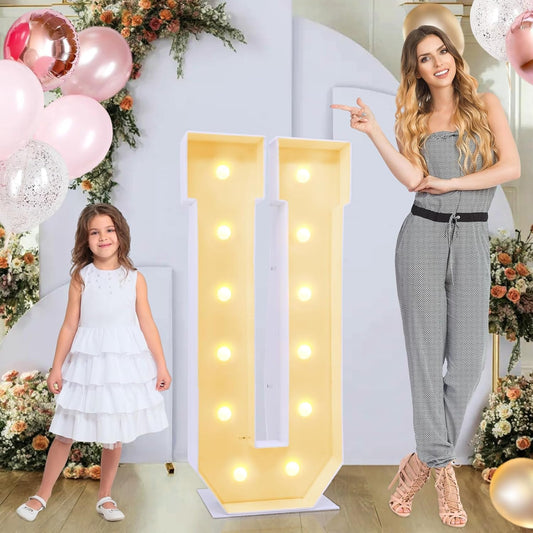 4ft Marquee for Letters U, Large Light up Letters, Multifunctional Large Marquee for Letters 4 Feet Tall for Party Decorations, Letter Balloons, Wedding Decor, Proposal Decorations (Letters U)