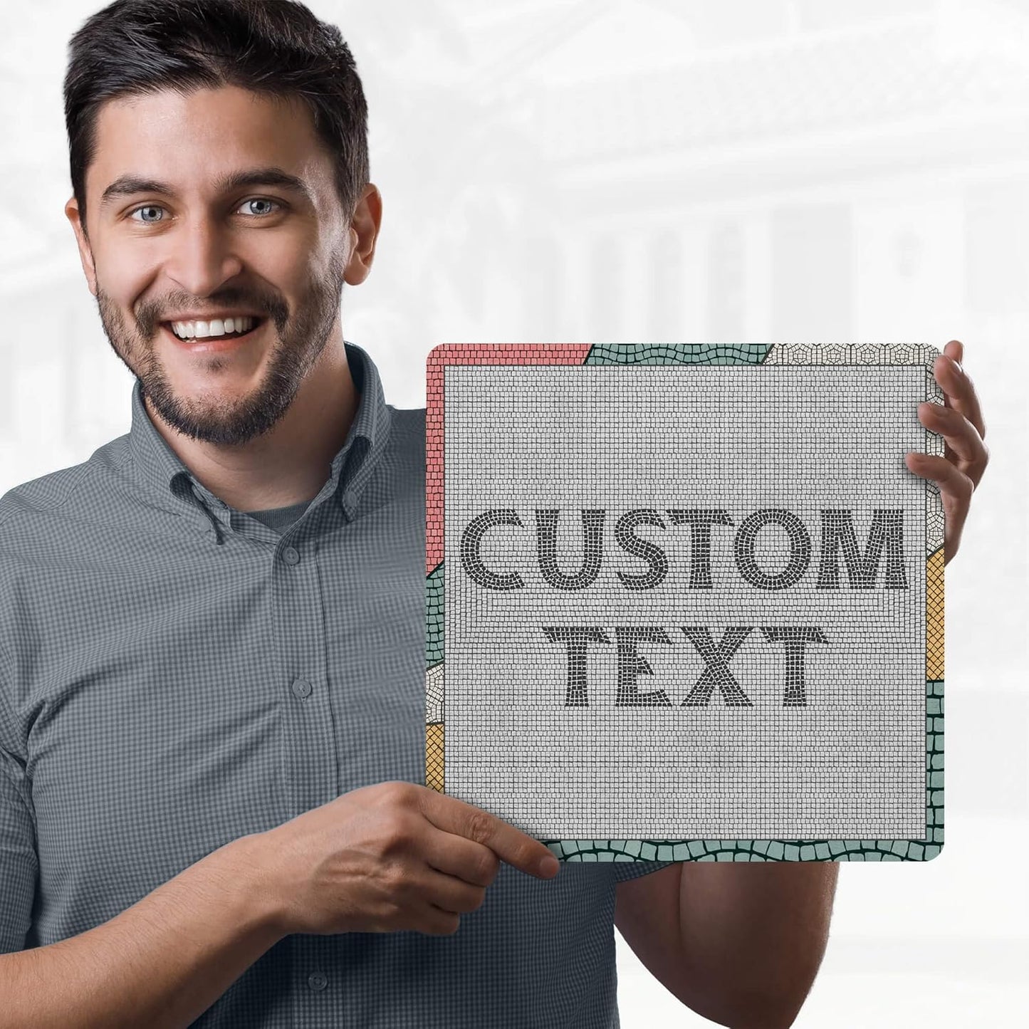 Custom Sign, Custom Street Sign, 11 Font Colors, 13 Font Styles, 4 Hole Options, 22 Sizes, 12x12 Inches, Rust Free DiBound, Fade Resistant, Made in USA by My Sign Center (Fauxsaic 2)