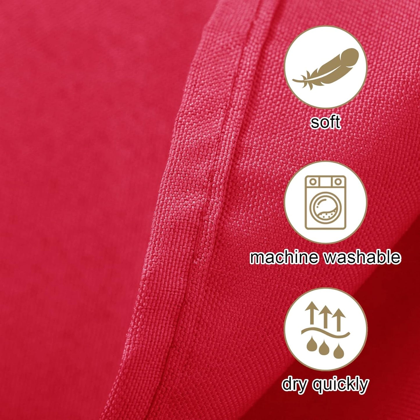 Ascoza 2pack 120 Inch Red Round Tablecloth in Washable Polyester Fabric for Wedding/Banquet/Restaurant/Parties…